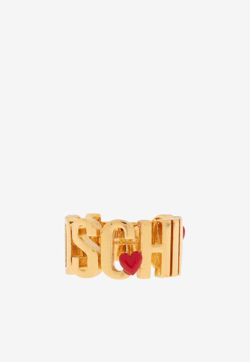 Moschino Logo Lettering Ring Gold 24271 A9129 8490-1606