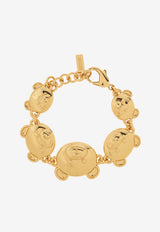 Moschino Teddy Bear Chain Bracelet Gold 24271 A9102 8401-0606