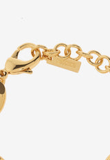 Moschino Heart Buttons Charm Chain Bracelet Gold 24271 A9149 8483-2606