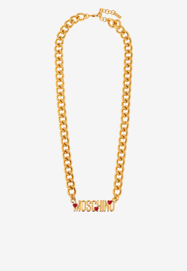 Moschino Lettering Logo Chain Necklace Gold 24271 A9132 8488-1606