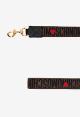 Moschino Logo Jacquard Dog Leash Brown 2428M A7721 8318-2103