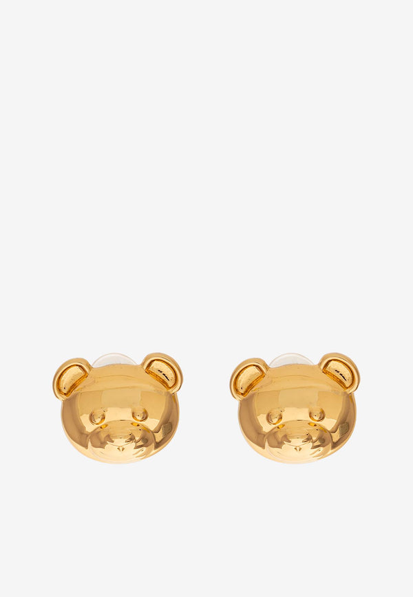 Moschino Small Teddy Bear Stud Earrings Gold 24271 A9106 8402-0606