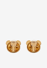 Moschino Small Teddy Bear Stud Earrings Gold 24271 A9106 8402-0606