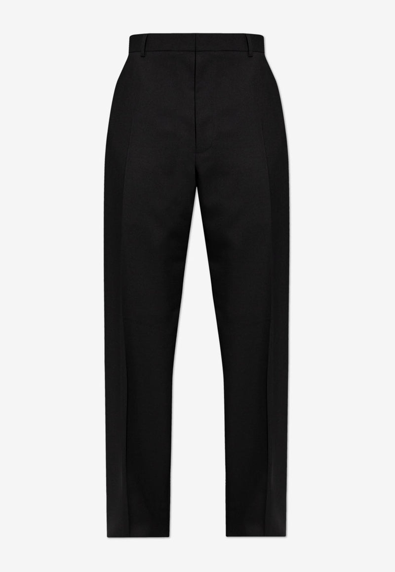 Moschino Straight Leg Wool Pants Black 242ZZ J0305 5219-0555