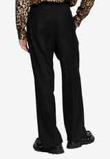 Moschino Straight Leg Wool Pants Black 242ZZ J0305 5219-0555