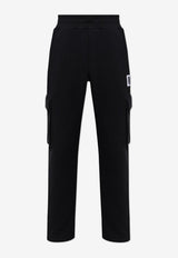 Moschino Barcode Patch Cargo Track Pants Black 242ZZ A0319 5228-0555