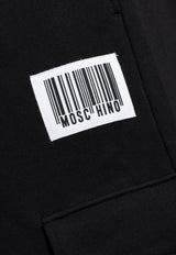 Moschino Barcode Patch Cargo Track Pants Black 242ZZ A0319 5228-0555