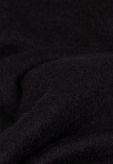 Moschino Brushed Draped Scarf with Gloves Black 242D A3380 5403-0555