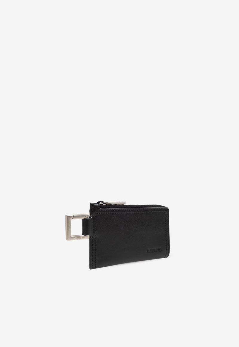 Jacquemus The Cuerda Zipped Leather Cardholder Black 245SL127 3061-990