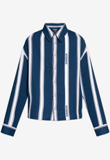 Jacquemus The Papier Striped Button-Up Shirt Blue 246SH013 1655-3EZ