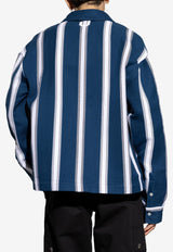 Jacquemus The Papier Striped Button-Up Shirt Blue 246SH013 1655-3EZ