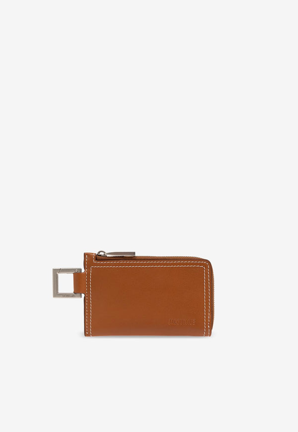 Jacquemus The Cuerda Zipped Leather Cardholder Brown 245SL127 3061-811