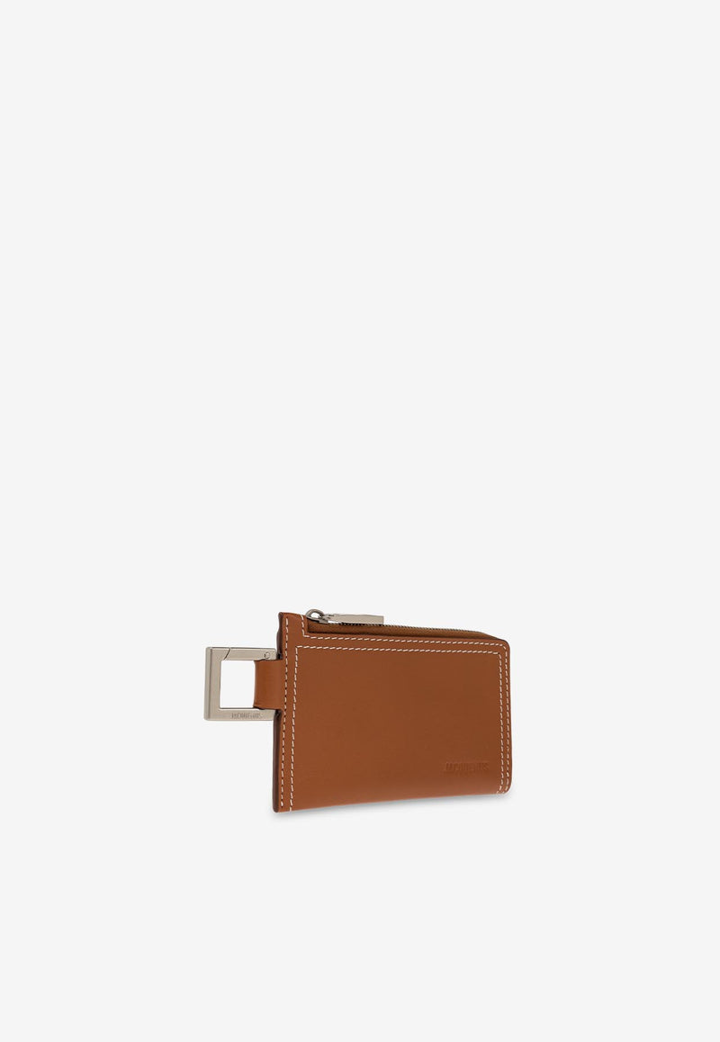 Jacquemus The Cuerda Zipped Leather Cardholder Brown 245SL127 3061-811