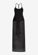 Jacquemus The Nodo Sheer Knit Maxi Dress Black 243KN523 2357-990