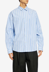 Jacquemus The Simon Striped Button-Up Shirt Light Blue 246SH001 1691-3EV