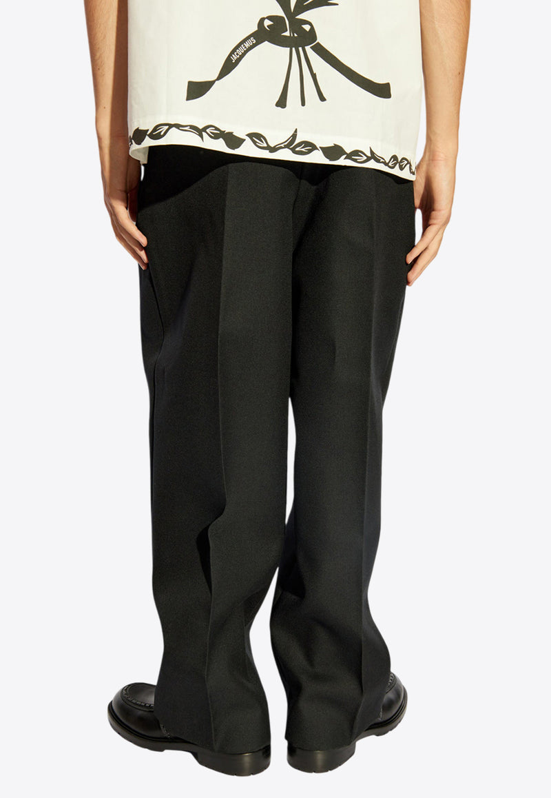 Jacquemus The Marzio Wide-Leg Tailored Pants Black 246PA109 1458-990