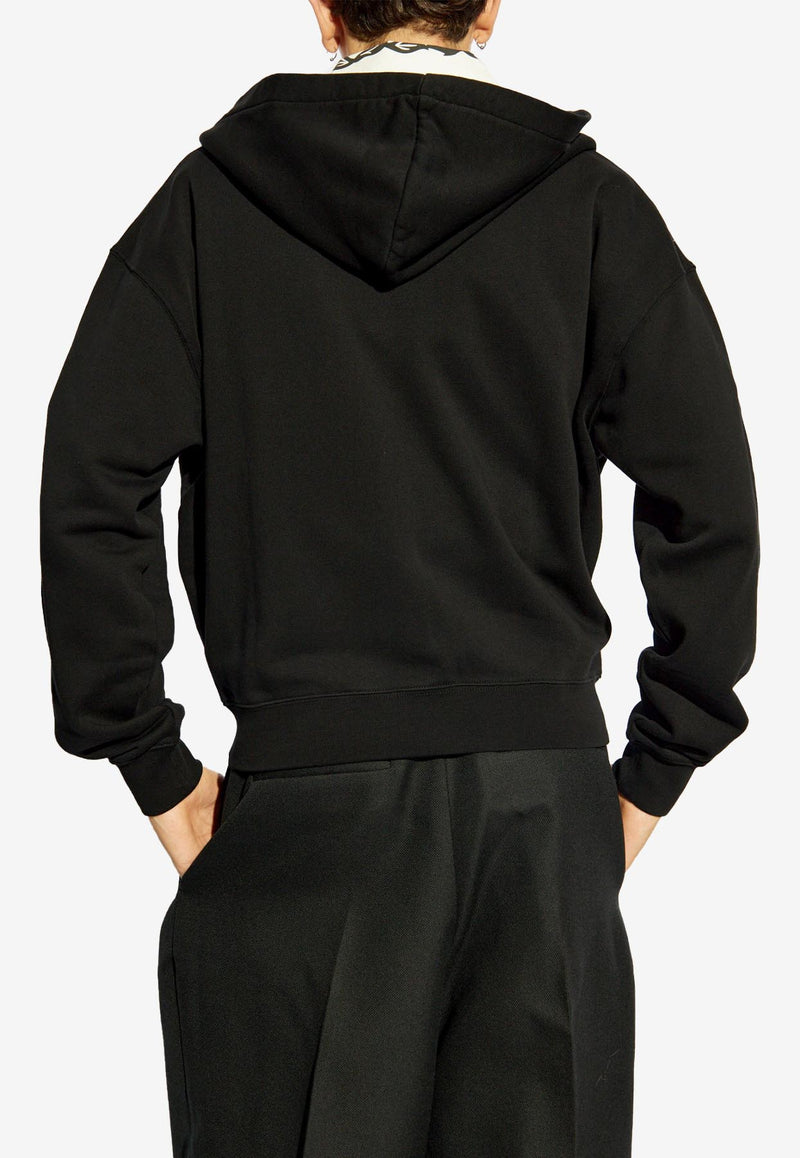 Jacquemus The Gros-Grain Zip-Up Hooded Sweatshirt Black 246JS257 2036-990