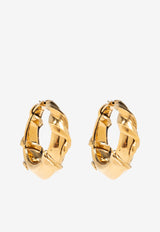 Alexander McQueen Engraved Snake Hoop Earrings Gold 798891 J160K-8500