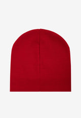 Moschino Logo Intarsia Wool-Blend Beanie Red 65294 M3132-071