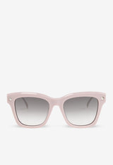 Alexander McQueen Spike Studs Square Sunglasses Pink 803368 J0770-6704