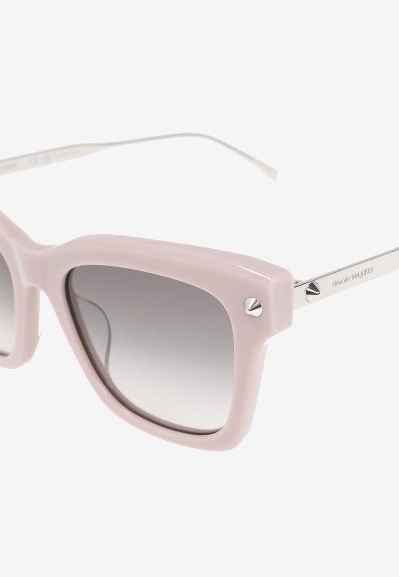 Alexander McQueen Spike Studs Square Sunglasses Pink 803368 J0770-6704