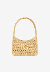 Dolce 
Gabbana 3.5 Raffia Crochet Shoulder Bag Beige BB7657 A4547-80006