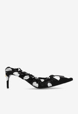 Dolce 
Gabbana 65 Polka Dot Satin Pumps Black CD1867 AV885-HNXUW