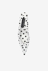 Dolce 
Gabbana Lollo 65 Polka Dot Slingback Satin Pumps White CG0797 AV885-HW10N