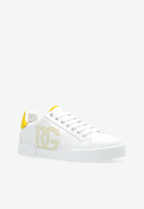 Dolce 
Gabbana Portofino Leather Low-Top Sneakers White CK2277 AV066-8B907