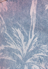 Balmain Palm Tree Print Boyfriend Jeans Blue DF1MK015 DE64-6FF