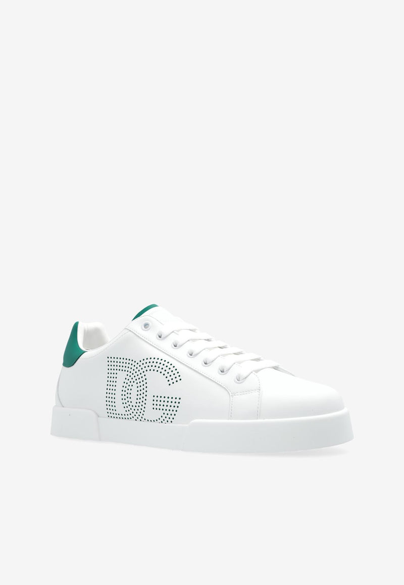 Dolce 
Gabbana Portofino Leather Low-Top Sneakers White CS2277 AV066-8N102