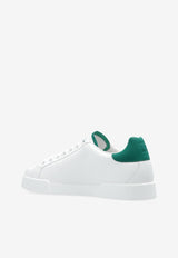 Dolce 
Gabbana Portofino Leather Low-Top Sneakers White CS2277 AV066-8N102