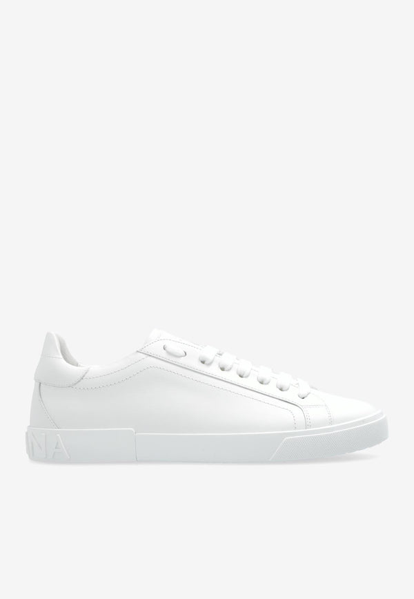 Dolce 
Gabbana Portofino Vintage Leather Sneakers White CS2203 A1065-80002