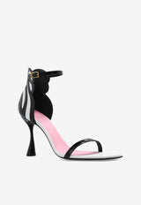 Balmain Eden 95 Patent Leather Sandals Black DN1UH039 LVNP-EAB