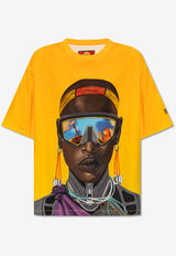 Balmain X Disney The Lion King Nika Mtwana Print T-shirt Orange DFAEG110 GD90-AAA