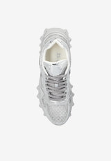 Balmain B-East Leather Sneakers Silver DM1VI327 TFML-9KA