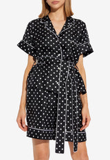 Dolce 
Gabbana Polka Dot Silk Shirt Black F5G67T IS1VM-HNZQW