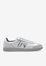 Balmain Swan Metallic Leather Low-Top Sneakers Silver DM1VI360 LMRT-9KA