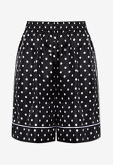 Dolce 
Gabbana Silk Polka Dot Shorts Black FTAM7T IS1VM-HNZQW