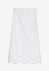 Dolce 
Gabbana Broderie Anglaise Poplin Midi Skirt White F4CVTZ GDCJQ-W0800