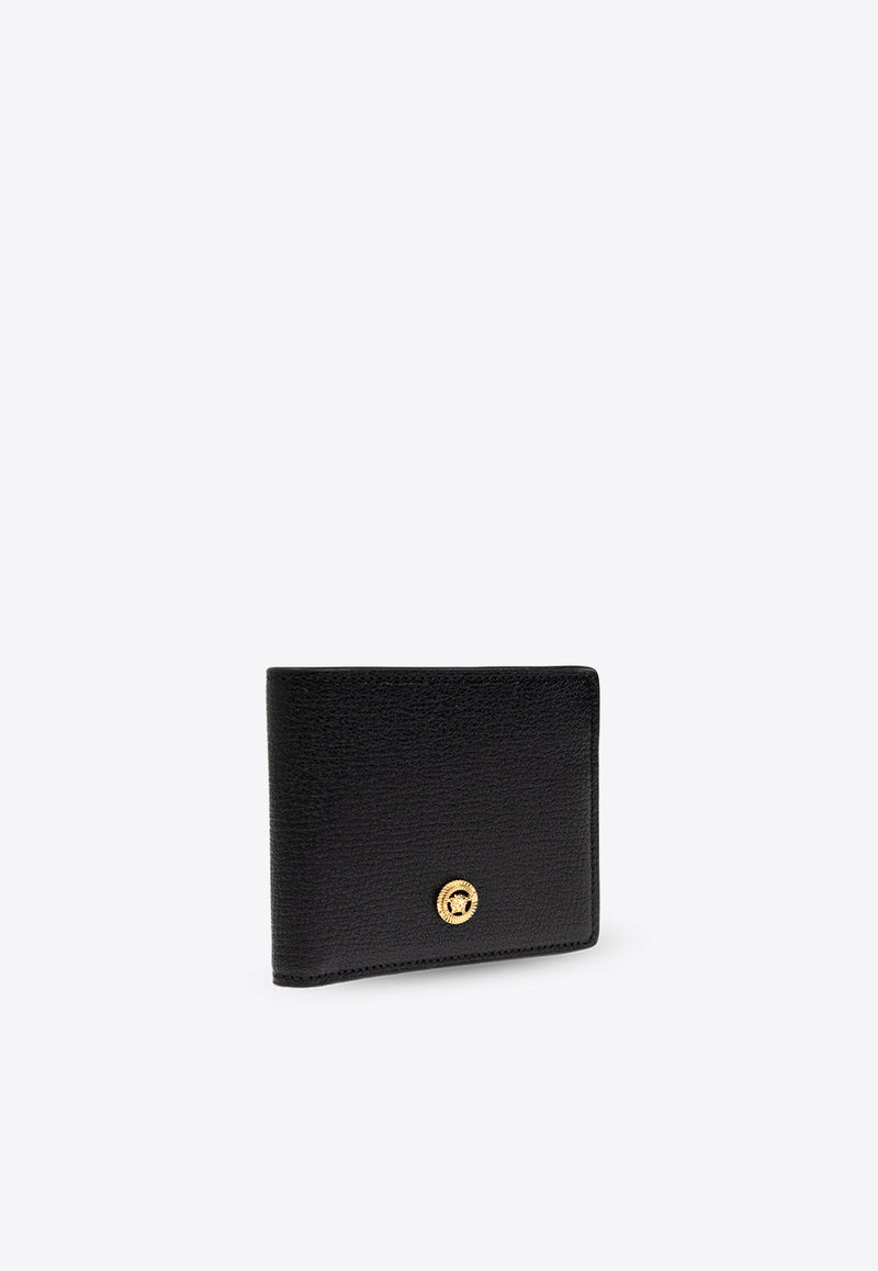 Versace Medusa Biggie Bi-Fold Leather Wallet Black DPU2463 1A10544-1B00V