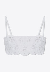 Dolce 
Gabbana Broderie Anglaise Bralette Top White F7AD1T GDCMT-W0800