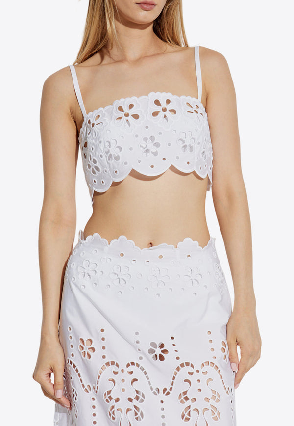 Dolce 
Gabbana Broderie Anglaise Bralette Top White F7AD1T GDCMT-W0800