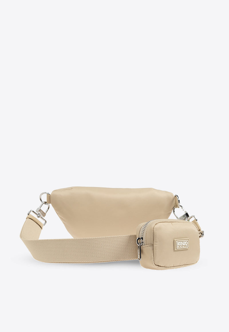 Kenzo Kenzogo Rubberized Logo Belt Bag Beige FE62SA707 F01-11