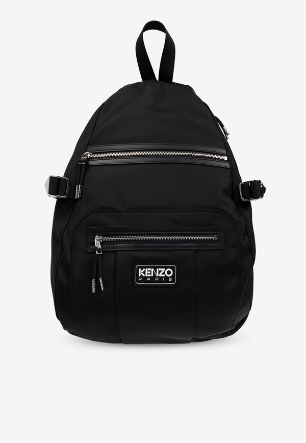 Kenzo Kenzography Logo One-Shoulder Backpack Black FE65SA120 B10-99