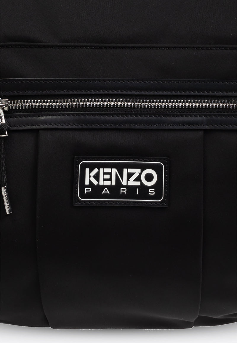 Kenzo Kenzography Logo One-Shoulder Backpack Black FE65SA120 B10-99