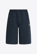 Kenzo Signature Weave Oversized Shorts Navy FE65PA821 4MU-79