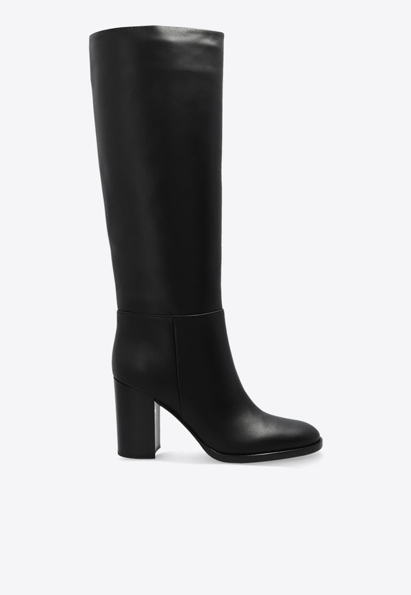 Gianvito Rossi Santiago 85 Leather Knee-High Boots Black G80479 85CUO-VGTNERO