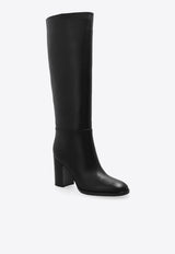 Gianvito Rossi Santiago 85 Leather Knee-High Boots Black G80479 85CUO-VGTNERO