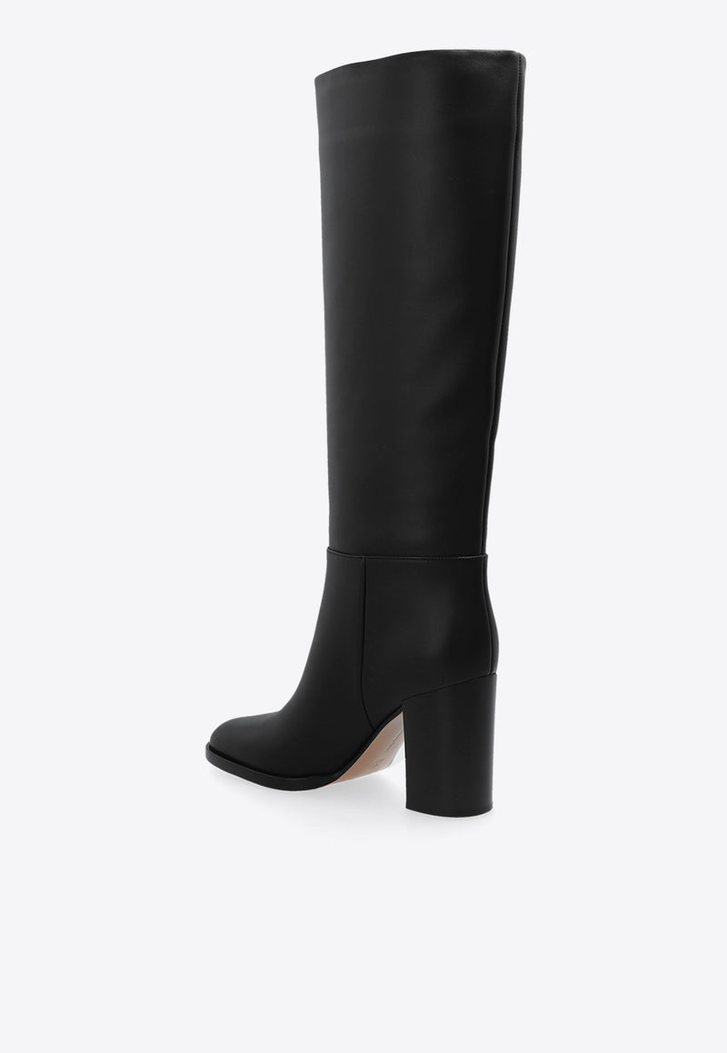 Gianvito Rossi Santiago 85 Leather Knee-High Boots Black G80479 85CUO-VGTNERO